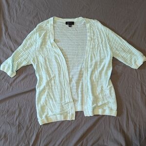 AB Studio Light‎ Green Open-Front Cardigan